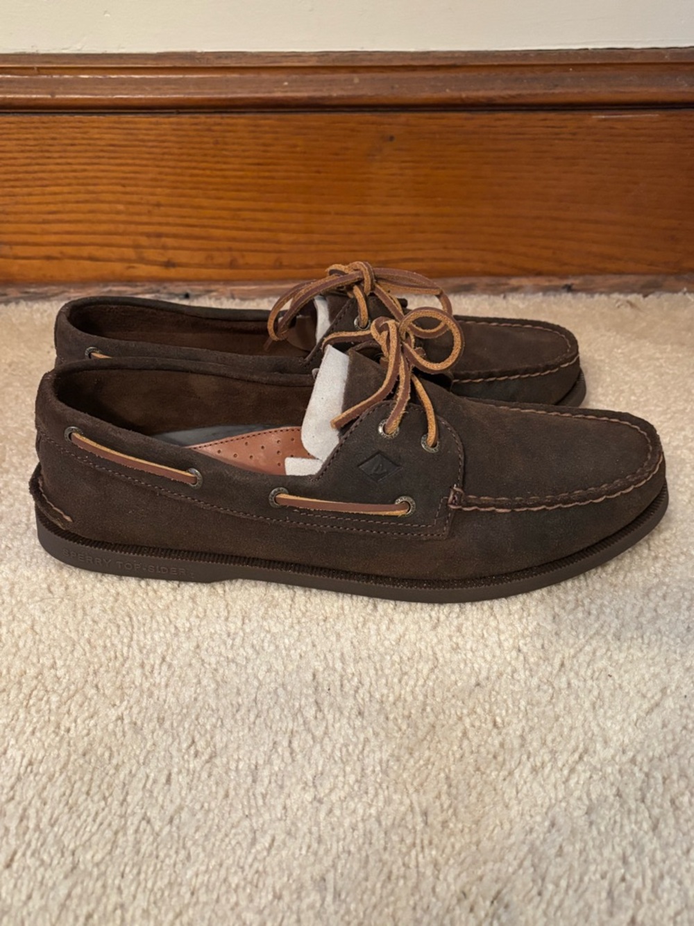 ✨HOST PICK✨- NWOT Sperry Men’s Dark Brown Suede Boat Shoes with Tan Laces - Picture 12 of 16